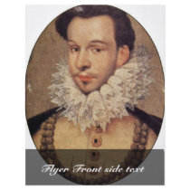 Portrait Of The Duc D'Alençon Oval By Hilliard Nic Custom Flyer