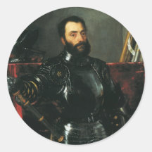 Portrait of the Duke of Urbino by Titian Sticker