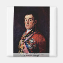 Portrait Of The Duke Of Wellington Refrigerator Magnets