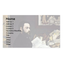 Portrait Of The Emile Zola By Manet Edouard Business Card Templates