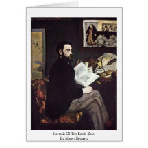 Portrait Of The Emile Zola By Manet Edouard Greeting Card