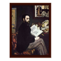 Portrait Of The Emile Zola By Manet Edouard Postcard