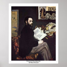 Portrait Of The Emile Zola By Manet Edouard Poster