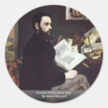 Portrait Of The Emile Zola By Manet Edouard Sticker