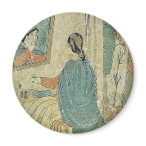 Portrait of the French by Utagawa, Yoshikazu Refrigerator Magnet