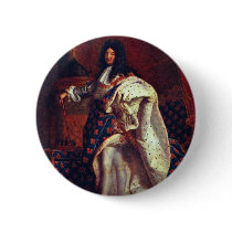 Portrait Of The French King Louis Xiv By Rigaud Hy Pinback Buttons