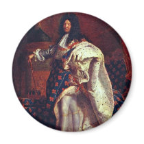 Portrait Of The French King Louis Xiv By Rigaud Hy Magnets
