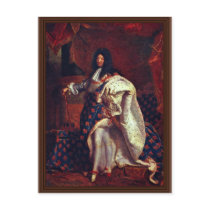 Portrait Of The French King Louis Xiv By Rigaud Hy Post Card