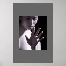 portrait of the girl   glass poster