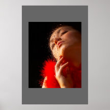 portrait of the girl   glass print