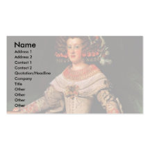 Portrait Of The Infanta Maria Teresa Business Card Template