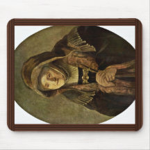 Portrait Of The Mother Rembrandt Oval By Rembrandt Mouse Pad