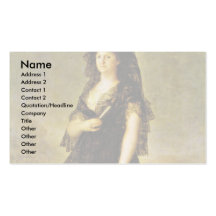 Portrait Of The Queen Of Spain, Maria Louisa Business Card Templates