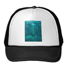 Portrait of the Real Green Man (surrealism) Hats