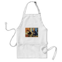 Portrait Of The Sculptor Aubé And His Son Apron