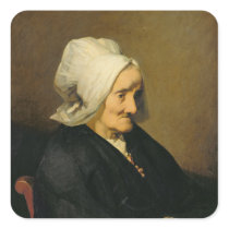 Portrait of the Widow Roumy Square Sticker