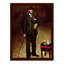 Portrait Of Théodore Duret By Manet Edouard Postcards