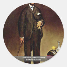 Portrait Of Théodore Duret By Manet Edouard Stickers