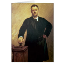 Portrait of Theodore Roosevelt Greeting Cards