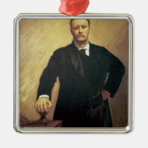 Portrait of Theodore Roosevelt Christmas Tree Ornaments
