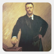 Portrait of Theodore Roosevelt Stickers
