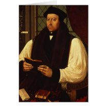 Portrait of Thomas Cranmer  1546 Greeting Card