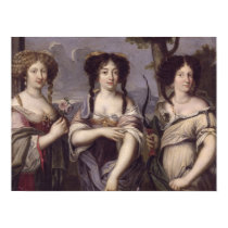 Portrait of three of nieces of Cardinal posters
