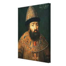 Portrait of Tsar Alexei I Mihailovitch Stretched Canvas Prints