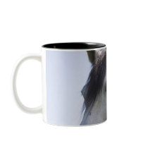 portrait of white horse coffee mugs