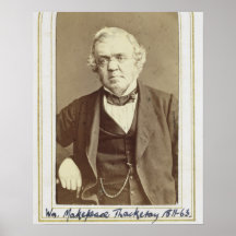 Portrait of William Makepeace Thackeray (1811-63) Poster