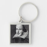 Portrait of William Shakespeare Keychains