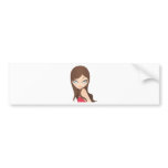 Portrait of Woman bumper stickers