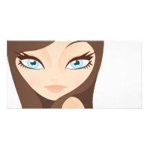 Portrait of Woman Custom Photo Card