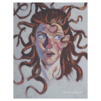 Portrait of Woman with wild hair Flyer Design