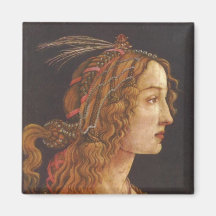 Portrait of young Simonetta Vespucci Refrigerator Magnets