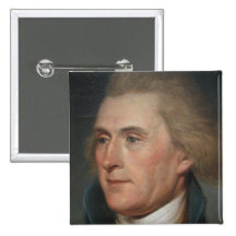 Portrait Painting of Thomas Jefferson Buttons
