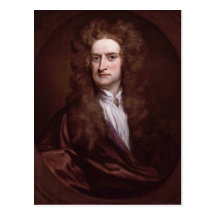 Portrait Sir Isaac Newton by Sir Godfrey Kneller Postcard