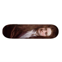 Portrait Sir Isaac Newton by Sir Godfrey Kneller Skate Board Decks