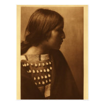 Portrait vintage indien indigène carte postale