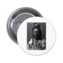 Portrait vintage indien indigène pin's avec agrafe