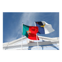 Portugal and Azores flags Photograph