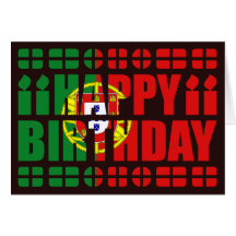 Portugal Flag Birthday Card