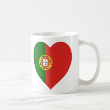 Portugal Flag Heart Coffee Mug