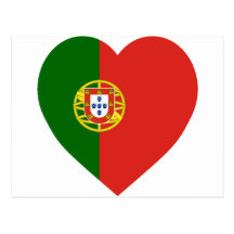 Portugal Flag Heart Post Cards
