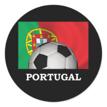 Portugal Football Round Stickers
