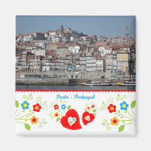 Portugal in photos - Oporto by the river Refrigerator Magnet