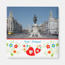 Portugal in photos - Oporto city Fridge Magnet