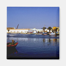 Portugal Seaside I - Sapphire & Crimson Magic Fridge Magnet