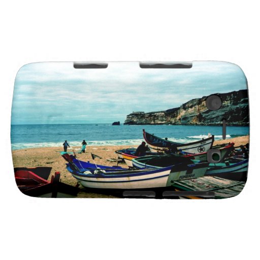 Portugal Seaside IV - Colourful Boats on the Beach Blackberry Cases