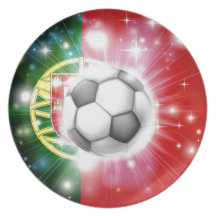 Portugal soccer flag plates